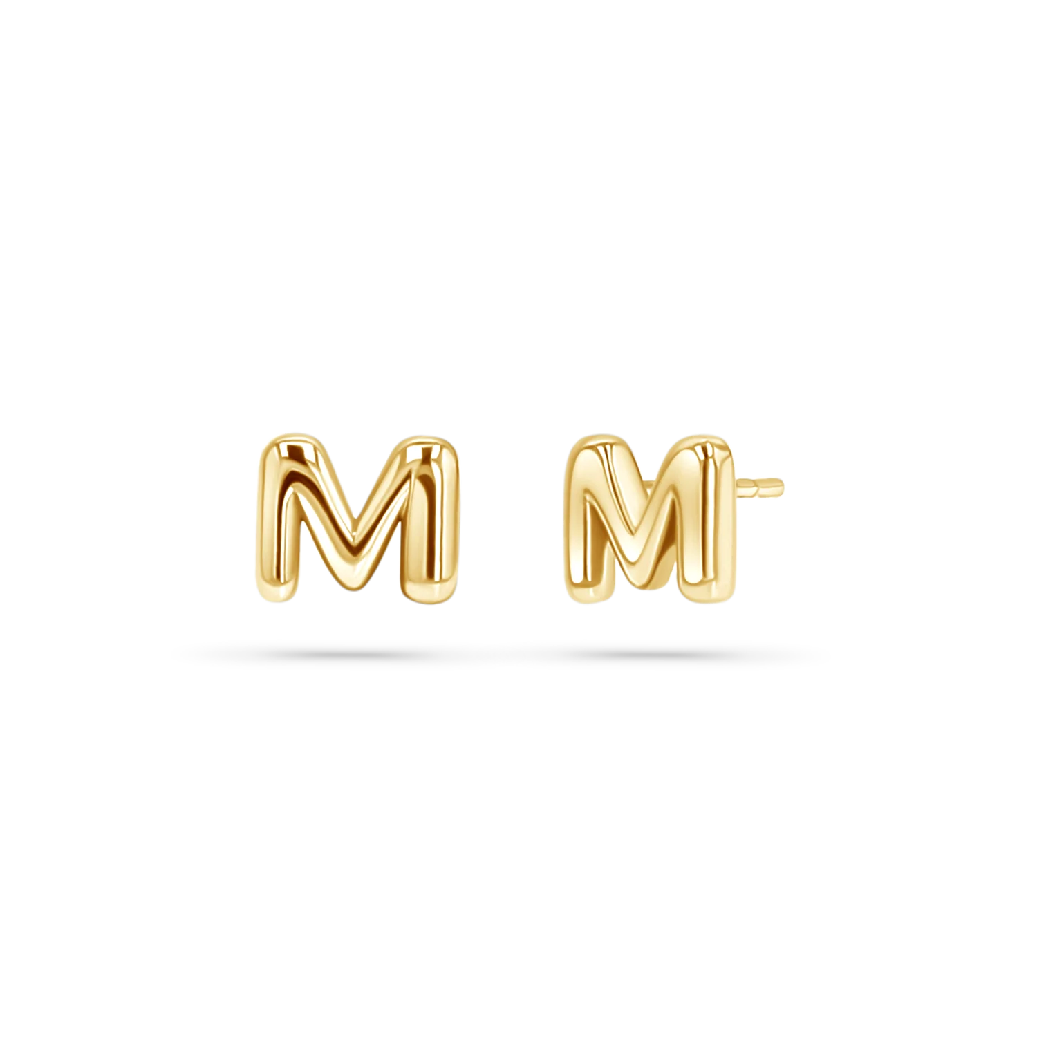 Image of Mini Puff Letter Studs