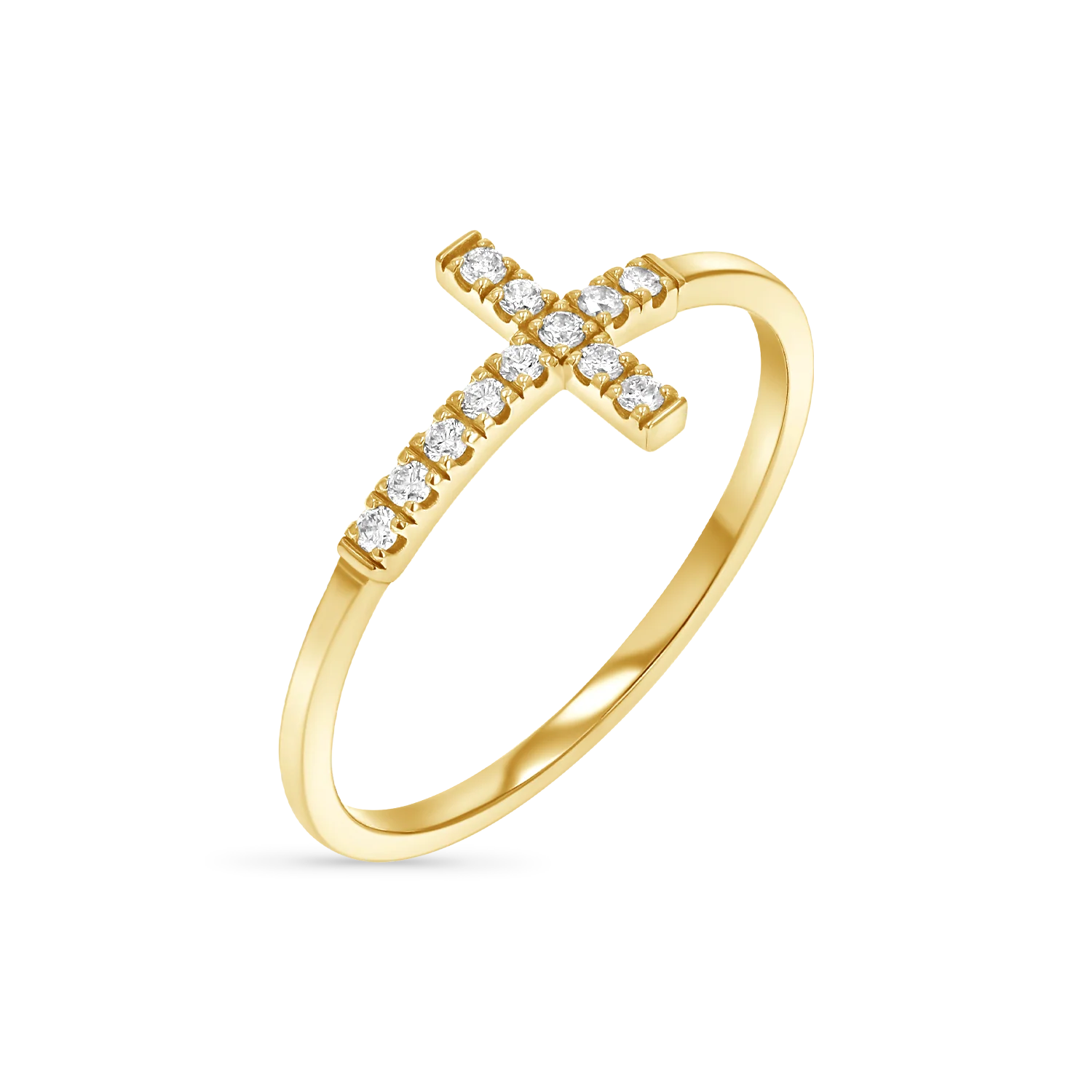 Image of Pave Diamond Cross Ring