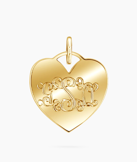Mini Heart Monogram Charm