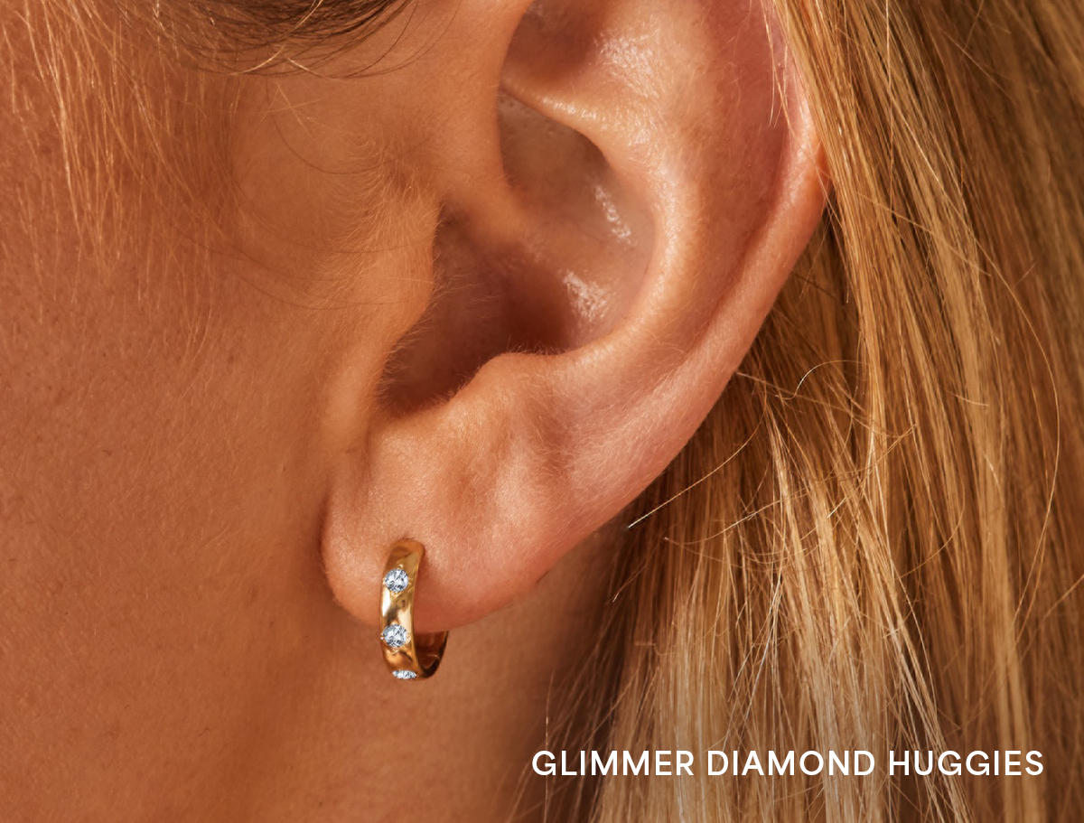 Glimmer Diamond Huggies
