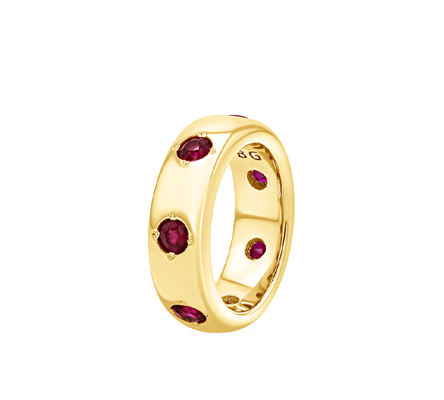 Ruby Gemstone Slider Bead Charm