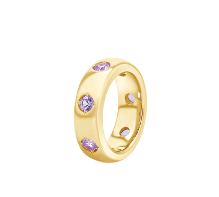 Pink Gemstone Slider Bead Charm