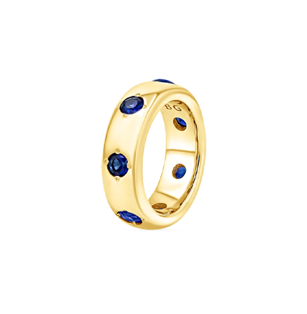 Blue Sapphire Gemstone Slider Bead Charm
