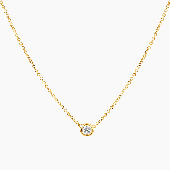 30% OFF DIAMOND SOLITAIRE BEZEL NECKLACE