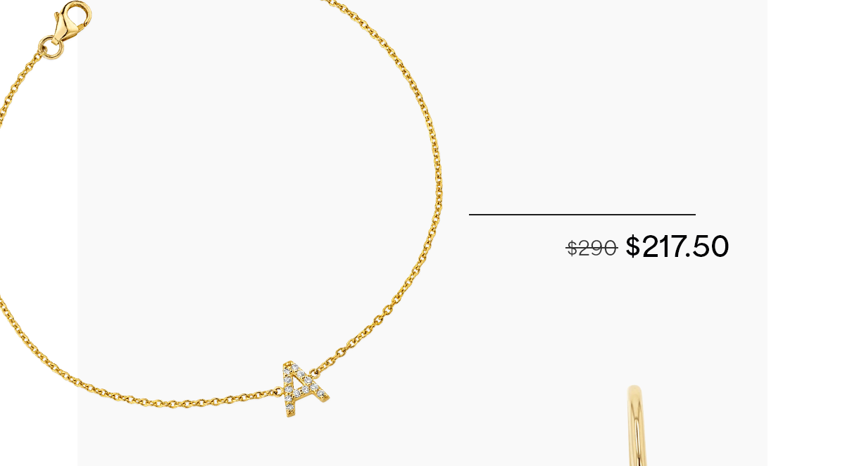 Diamond Pave Letter Bracelet