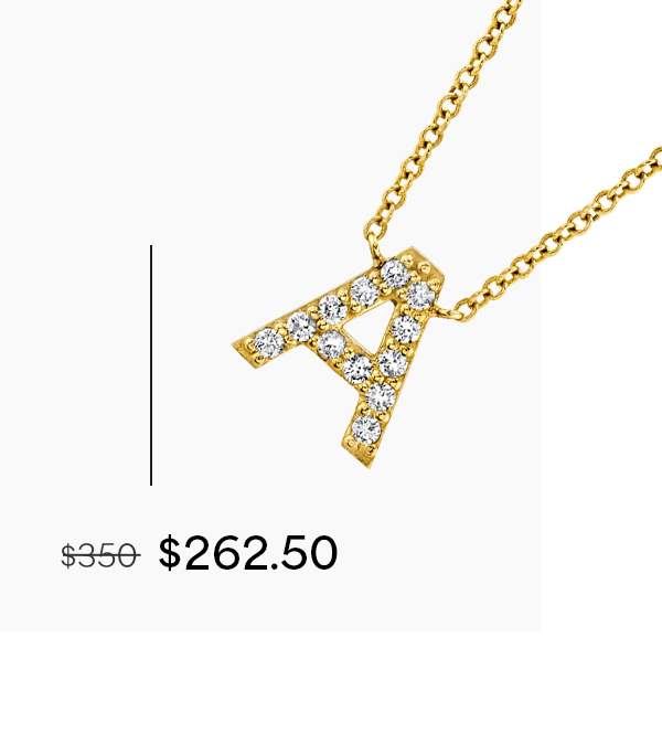 Diamond Pave Letter Necklace
