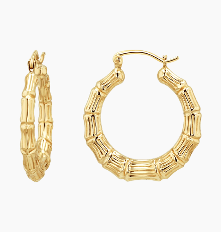 Bamboo Hoop Earrings