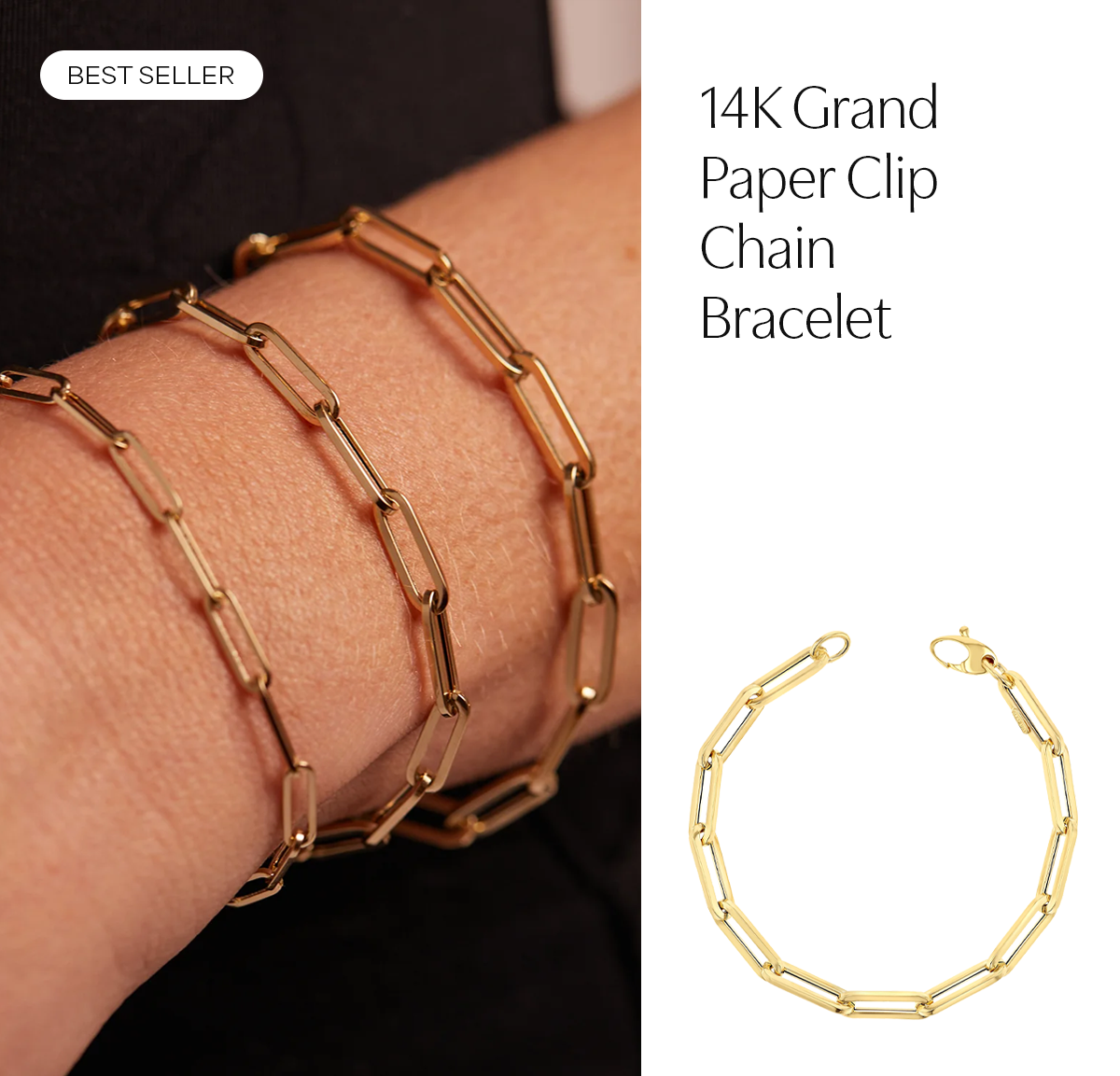 14K Grand Paper Clip Chain
