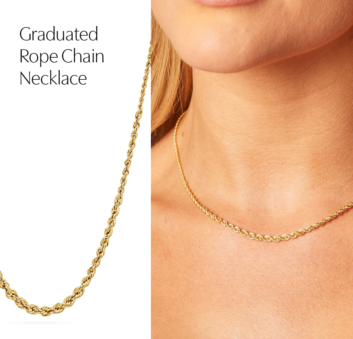 Graduated Rope Chain Necklace