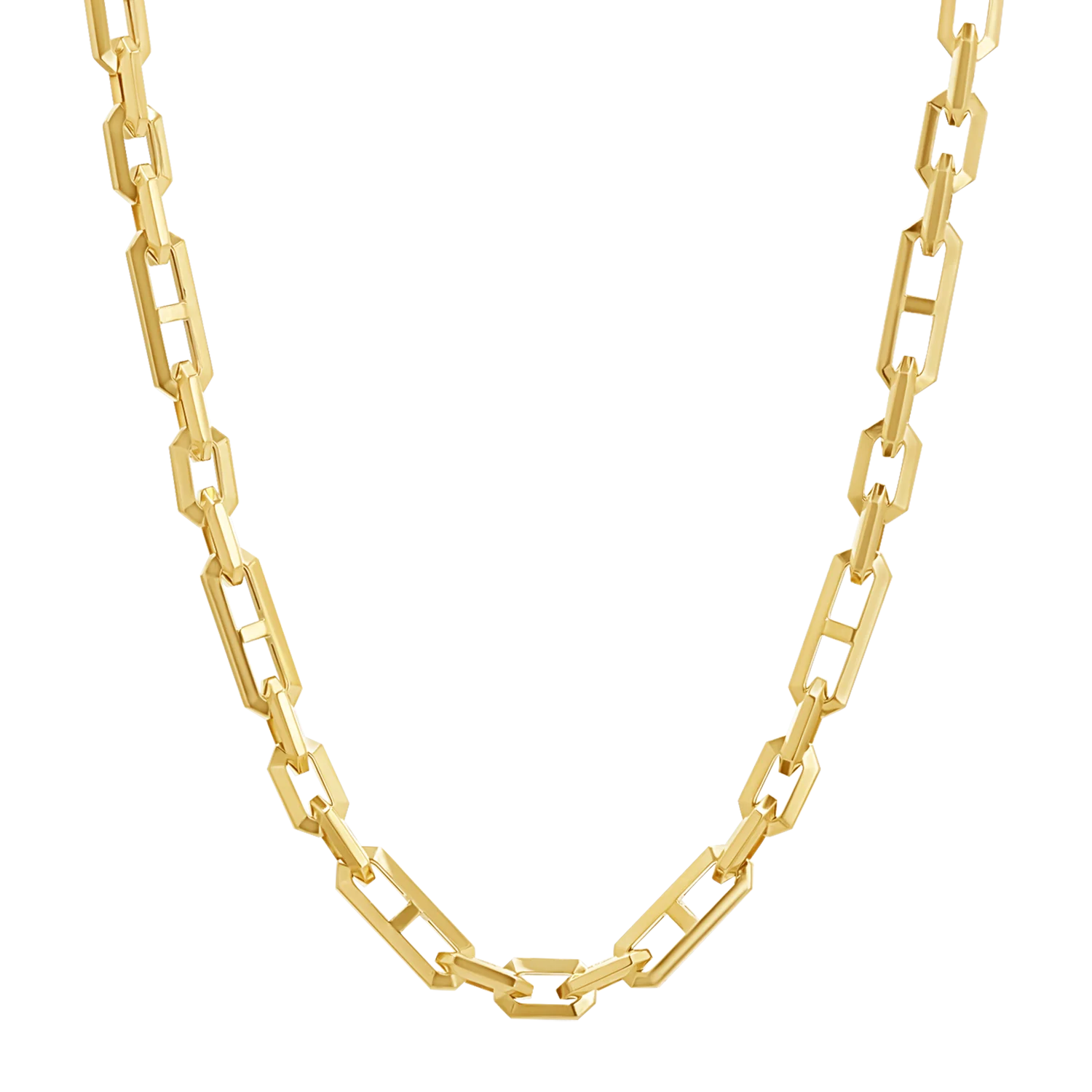 Image of Beveled Link Statement Chain Necklace