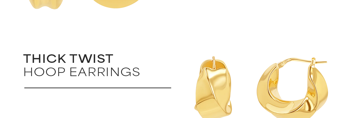 Thick Twist Hoop Earrings