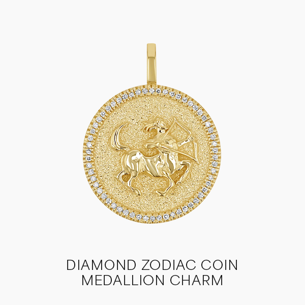 Shop Diamond Zodiac Coin Medallion Charm