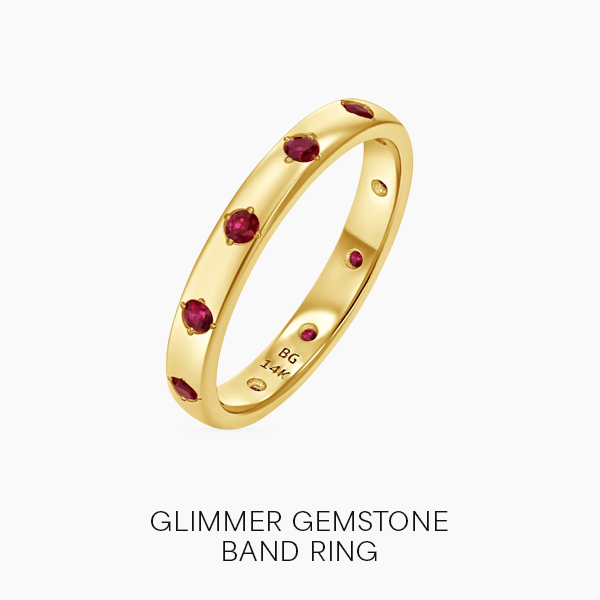 Glimmer Gemstone Band Ring