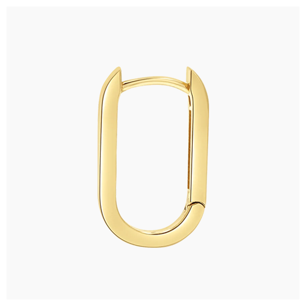 Shop Paper Clip Huggie Hoop Earrings