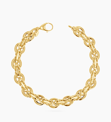 Crescent Weave Link Chain Bracelet