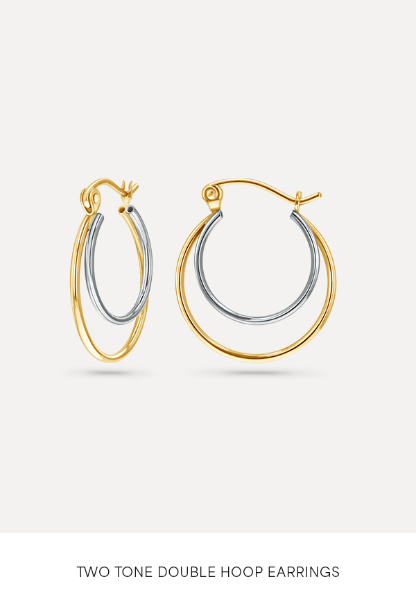 Two Tone Layered Hoop Earrings