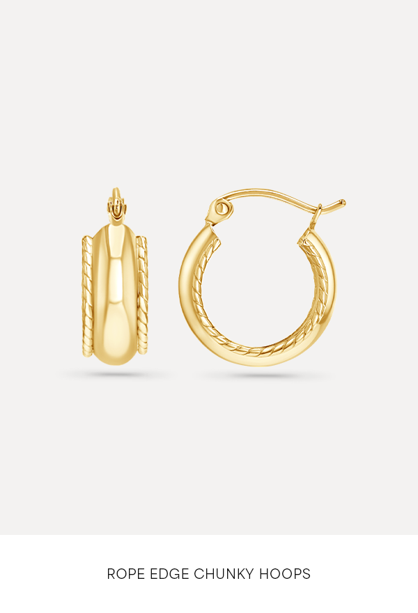 Rope Edge Chunky Hoops
