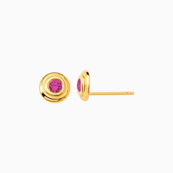 Step Bezel Solitaire Earrings