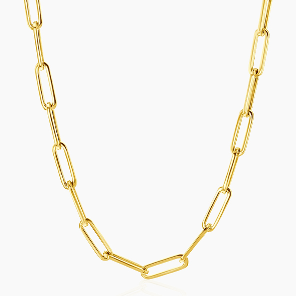 Large Paper Clip Chain Necklace