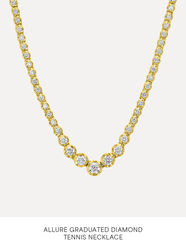 Shop Allure Graduated Diamond Tennis Necklace