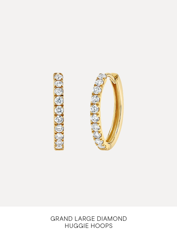 Shop Grand Large Diamond Huggie Hoops
