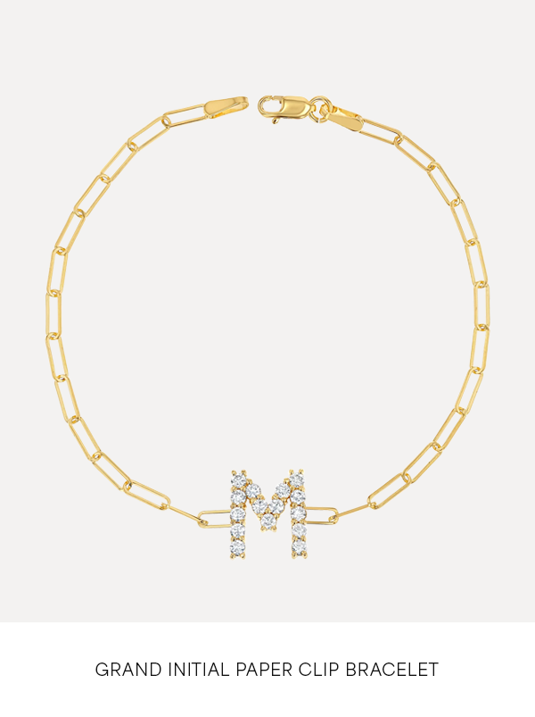 Shop Grand Initial Paper Clip Bracelet