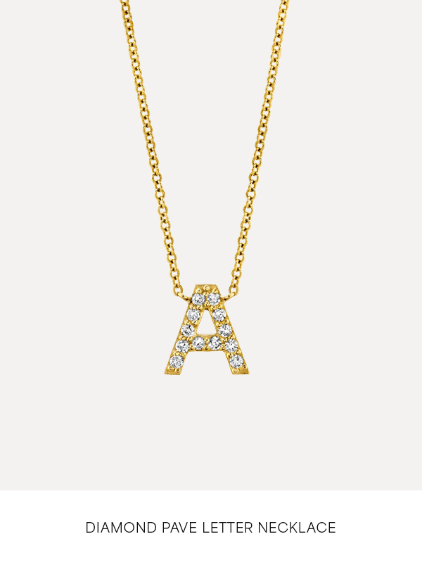 Shop Diamond Pave Letter Necklace