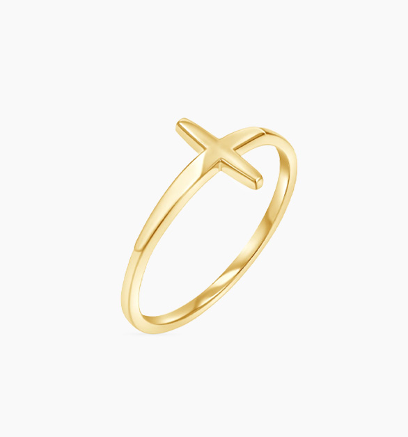 Sculptural Cross Ring