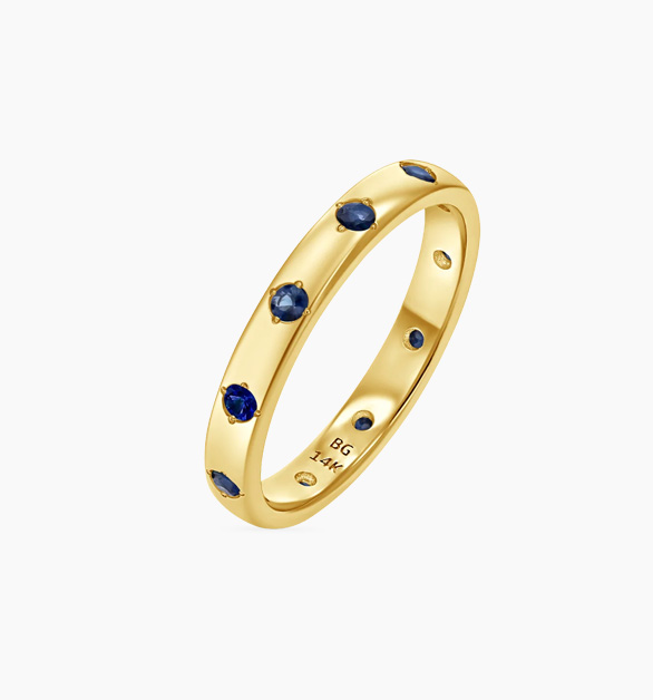 Glimmer Gemstone Band Ring