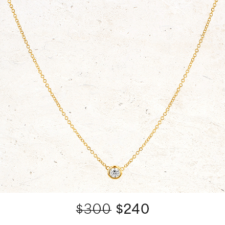 Diamond Solitaire Bezel Necklace
