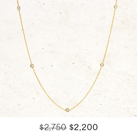 Extra Long Diamond Strand Necklace