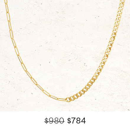 Split Curb Paper Clip Chain Necklace