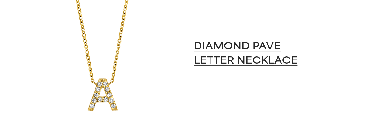 Diamond Pave Letter Necklace
