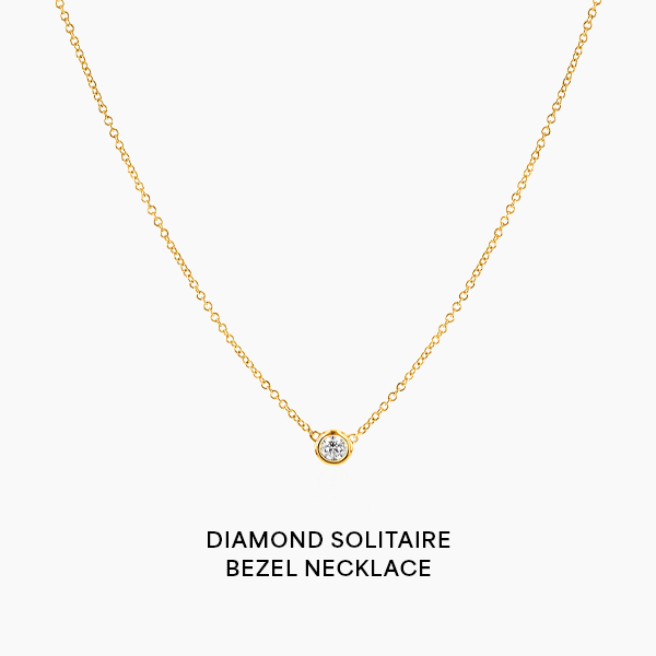 Diamond Solitaire Bezel Necklace