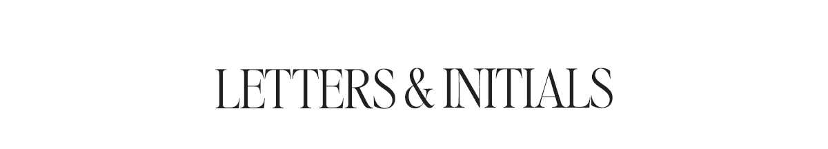 Letters & Initials