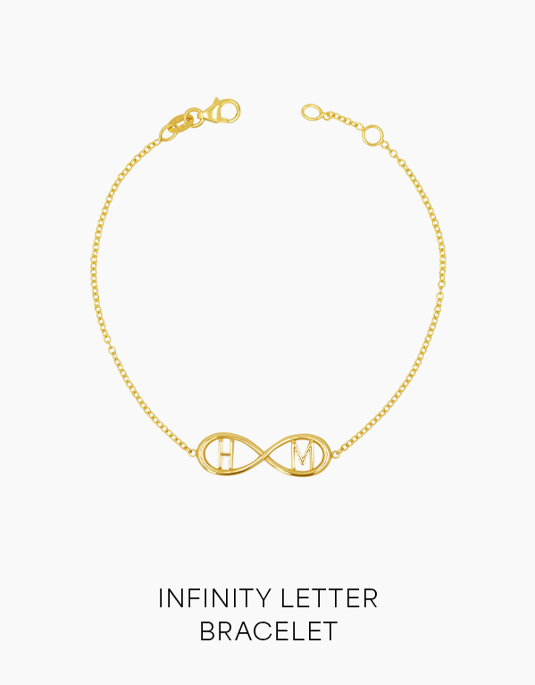 Infinity Letter Bracelet