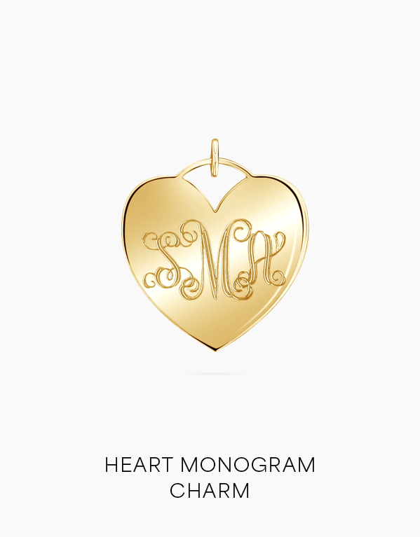 Heart Monogram Charm