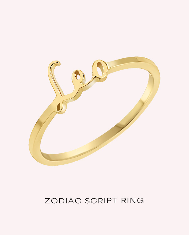 Zodiac Script Ring