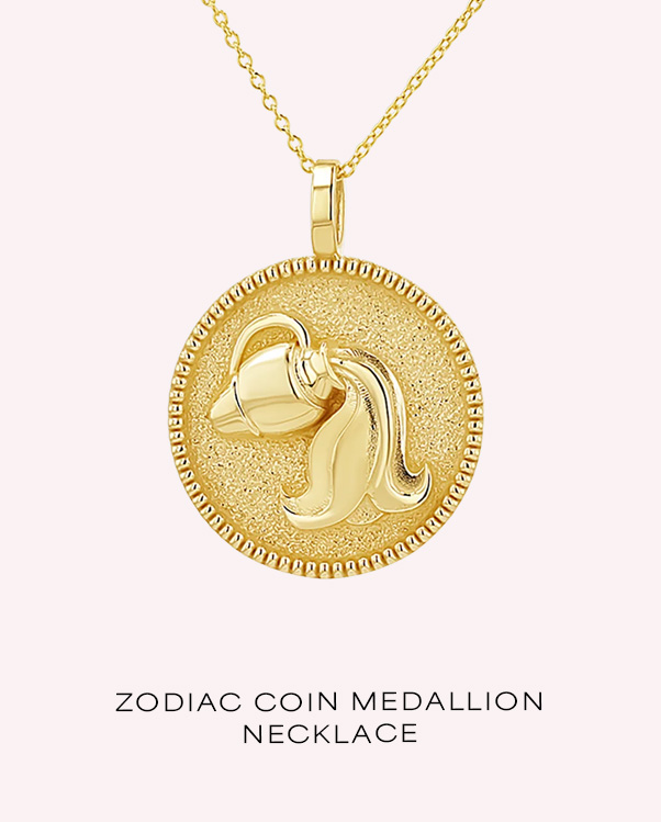 Zodiac Coin Medallion Necklace
