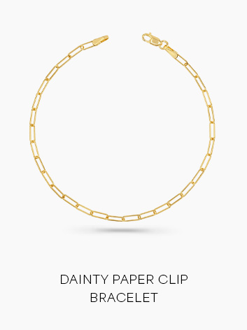 Dainty Paper Clip Bracelet