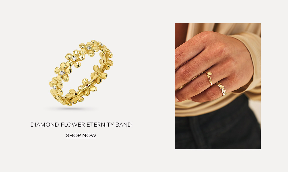 Diamond Flower Eternity Band