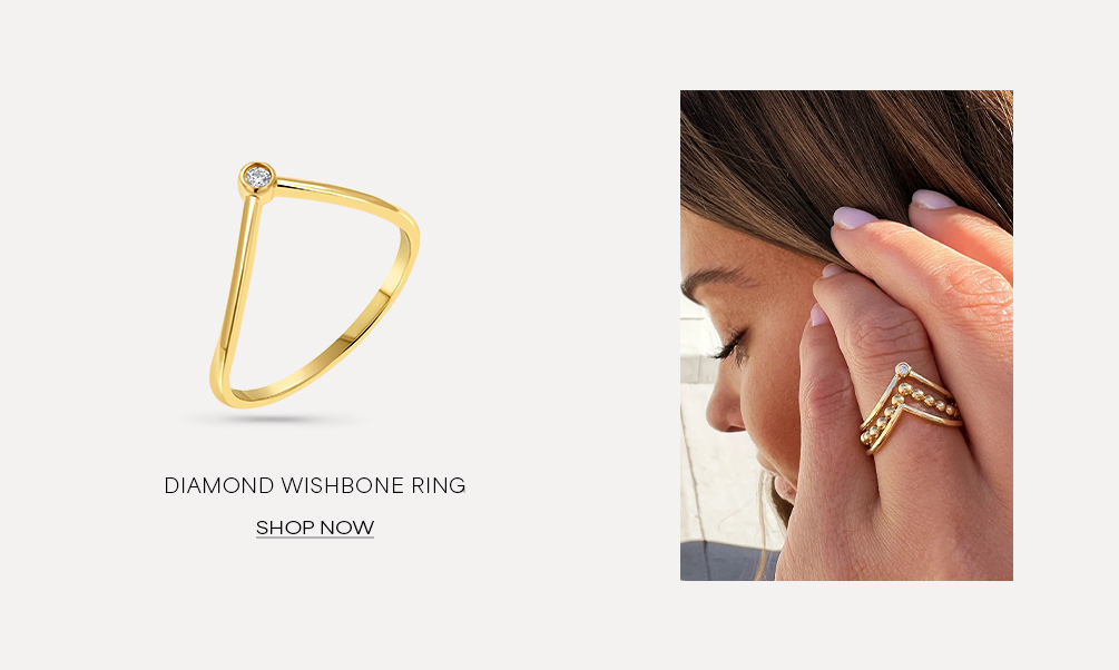 Diamond Wishbone Ring