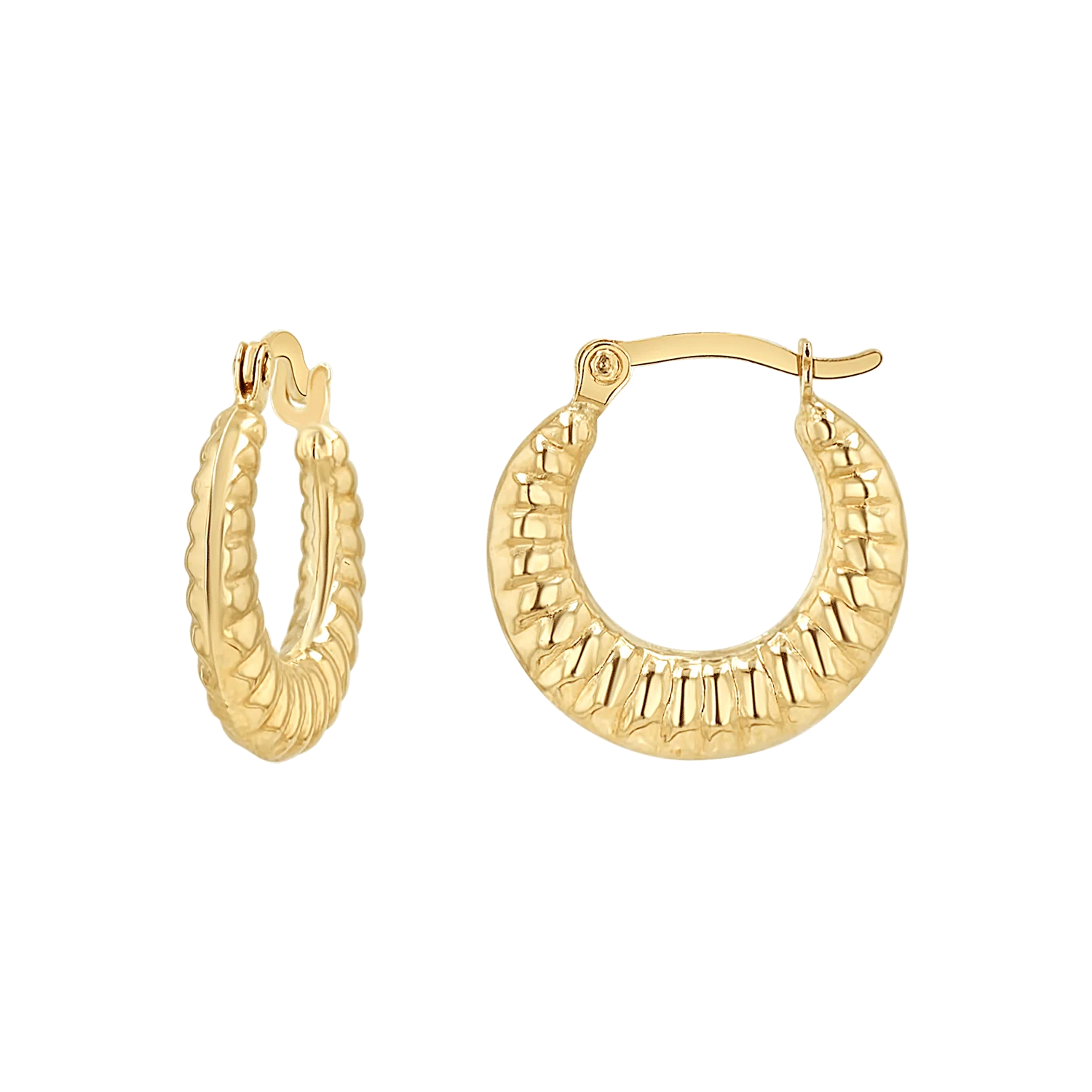 Image of Linea Tapered Hoop Earrings