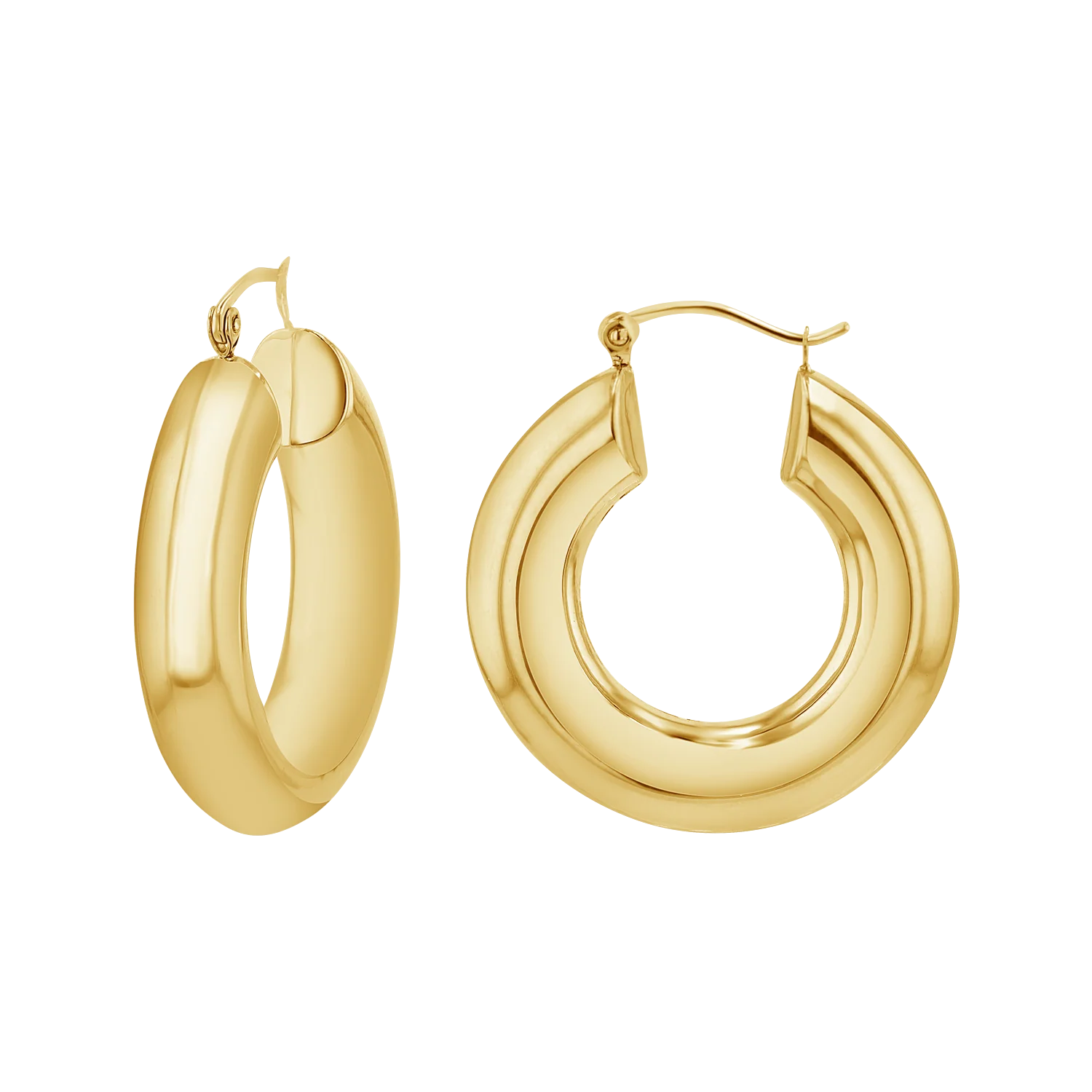 Image of 6mm Chunky Hoop Earrings