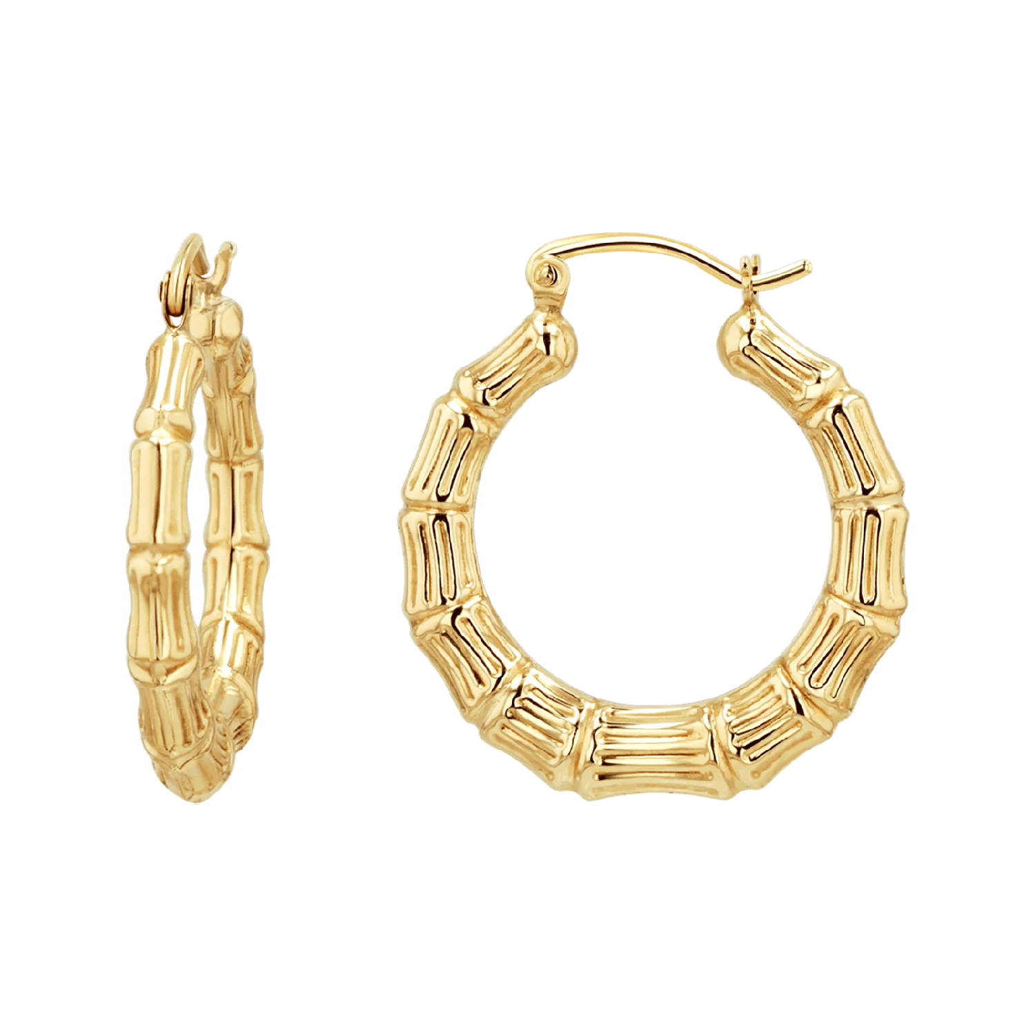 Image of Bamboo Hoop Earrings