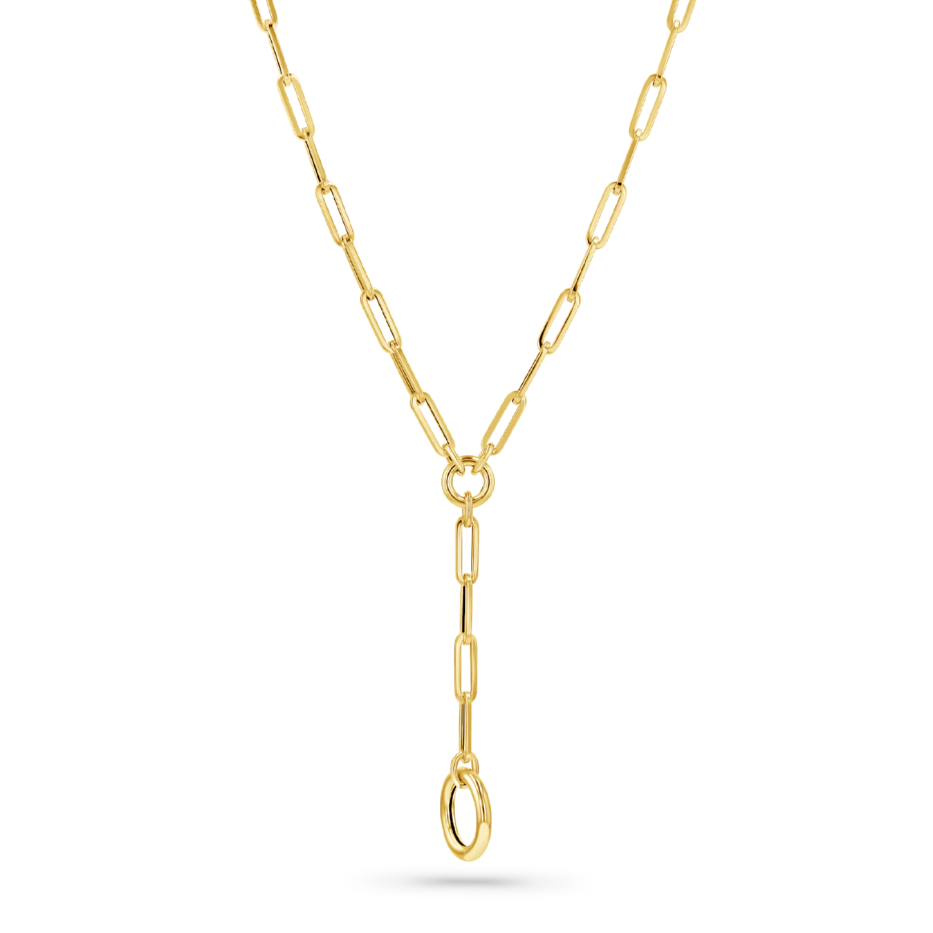 Image of Paperclip Loop Charm Necklace Y Chain