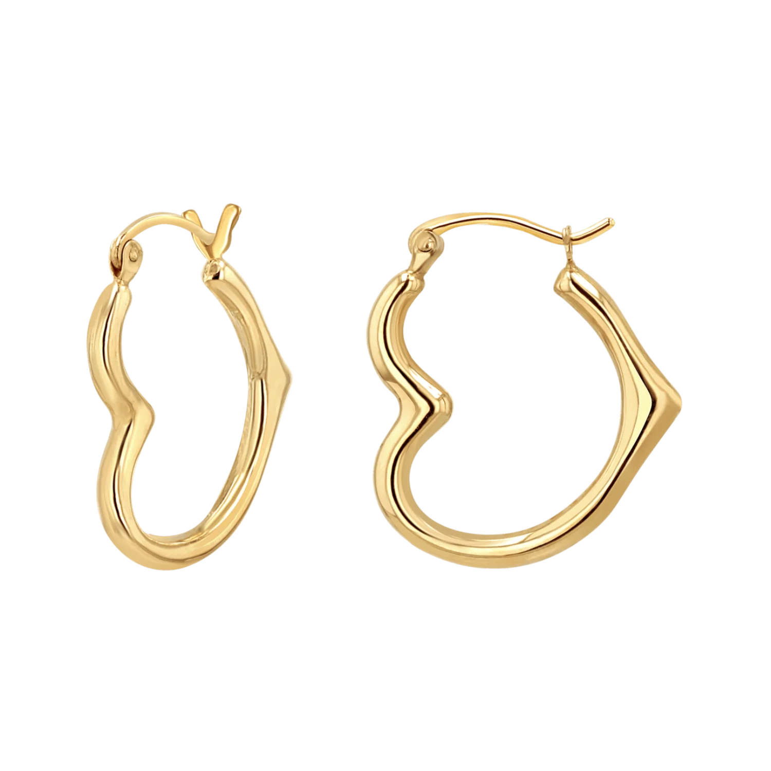 Image of Heart Hoop Earrings