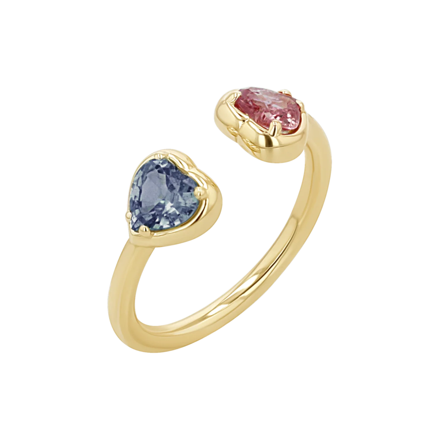 Image of Sapphire Heart Duo Wrap Ring