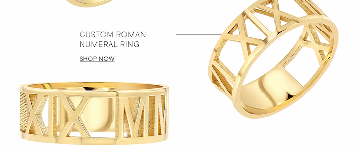 Custom Roman Numeral Ring