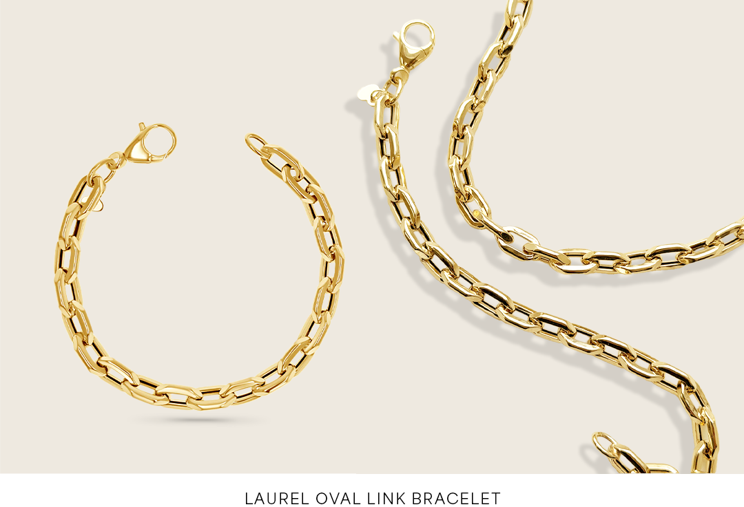 Laurel Oval Link Bracelet